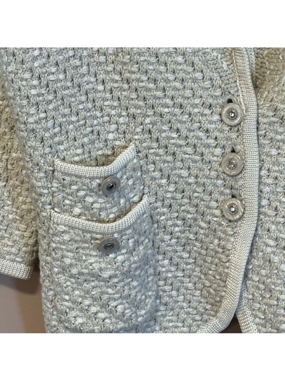 WHBM Chanel-like Knit Cropped Jacket - Picture 3 of 8